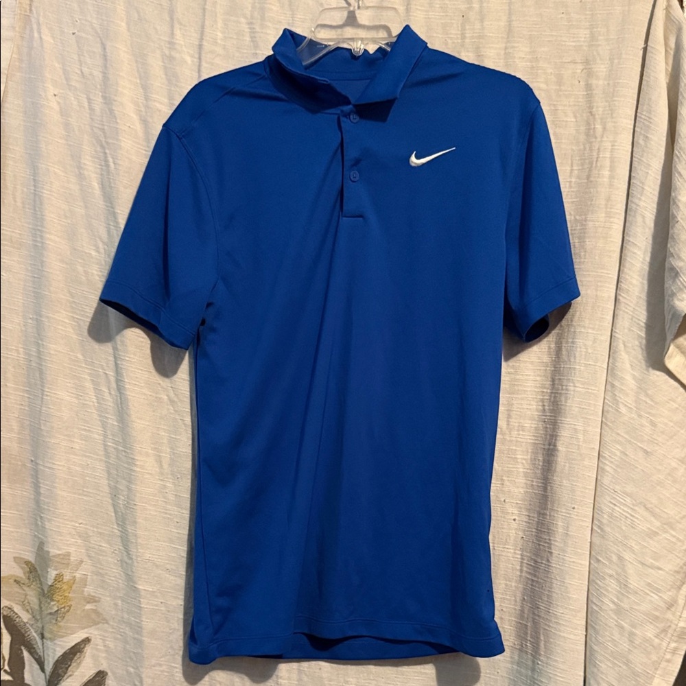 Nike Men's Blue Polo Button Shirt